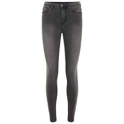 VERO MODA Damen Skinny Jeans Vmtanya Mr S Piping Jeans Vi207 Noos, Dark Grey Denim, M / 34L von VERO MODA