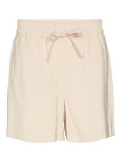 VERO MODA Damen Sommer Shorts Legere Kurze Stoffhose Leichte Casual Chino Pants VMCARMEN, Farben:Beige, Größe:XXL von VERO MODA