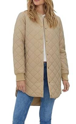 VERO MODA Damen Steppjacke VMHayle gesteppter Kurzmantel 10224576 Travertine XS von VERO MODA