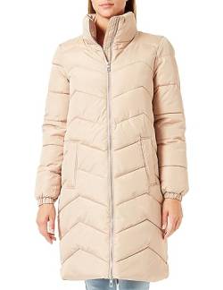 VERO MODA Damen Steppmantel VMLiga lange Jacke mit Kapuze 10289826 Nomad L von VERO MODA