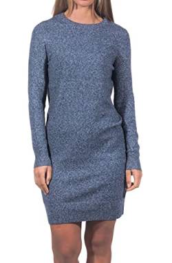 VERO MODA Damen Strickkleid VMDoffy fein-gestricktes Langarmkleid 10215523 Navy Blazer Melange M von VERO MODA