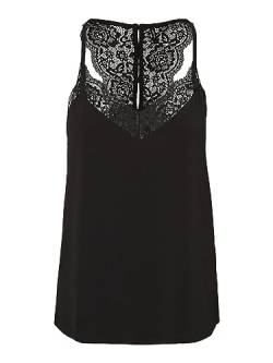 VERO MODA Damen VMANA S/L LACE TOP GA NOOS 10233213, Black, S von VERO MODA