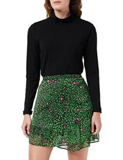 VERO MODA Damen VMCAROLINA KAS HW Mini Skirt WVN GA Minirock, Black/AOP:Carolina, L von VERO MODA