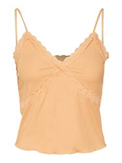 VERO MODA Damen VMDITTE Singlet Crop JRS NOOS Top, Mock Orange, L von VERO MODA