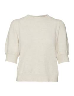 VERO MODA Damen VMDOFFY 2/4 O-Neck Pullover GA NOOS Strickpullover, Birch/Detail:Melange, XSW / 30L von VERO MODA