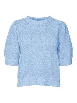 VERO MODA Damen VMDOFFY 2/4 O-Neck Pullover GA NOOS Strickpullover, Little Boy Blue/Detail:Melange, XXLW / 32L von VERO MODA