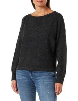 VERO MODA Damen VMDOFFY LS Boatneck GA Boo Pullover, Black/Detail:Melange, S von VERO MODA