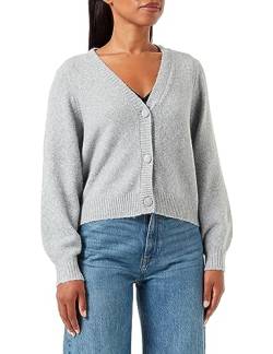 VERO MODA Damen VMDOFWOOL LS V-NK Button Cardi GA NOOS Strickjacke, Light Grey Melange, XL von VERO MODA