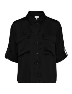 VERO MODA Damen VMFABIANA 3/4 Shirt VMA NOOS Hemd, Black, M von VERO MODA