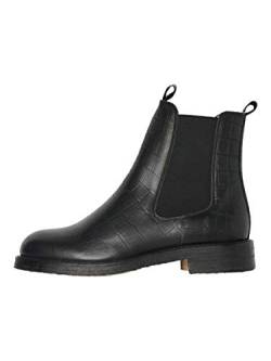 VERO MODA Damen VMGINA Leather Boot Stiefel, Black, 39 EU von VERO MODA