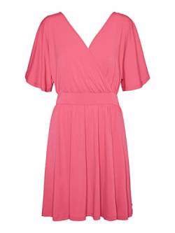 VERO MODA Damen VMHALI 2/4 Short Dress JRS CE Kleid, Pink Yarrow, M von VERO MODA