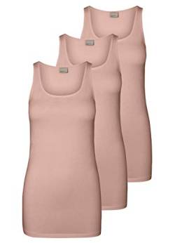 VERO MODA Damen VMMAXI My Soft Long Tank TOP GA 3P 10229554, Rosa (3X Misty Rose), S von VERO MODA