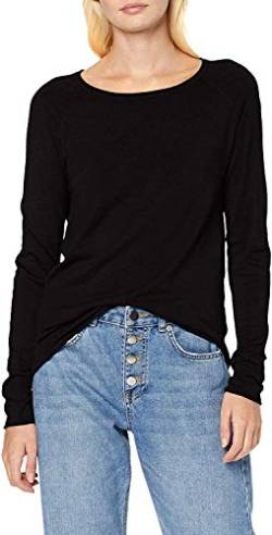 VERO MODA Damen VMNELLIE Glory LS Long Blouse NOOS Pullover, Schwarz (Black Black), 34 (Herstellergröße: XS) von VERO MODA