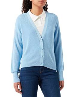 VERO MODA Damen VMNEWLEXSUN LS Short V-Neck Card GA NOOS Strickjacke, Blue Bell, L von VERO MODA