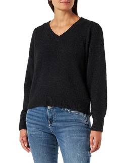 VERO MODA Damen VMNEWPOILU LS V-Neck Boo Pullover, Black, S von VERO MODA