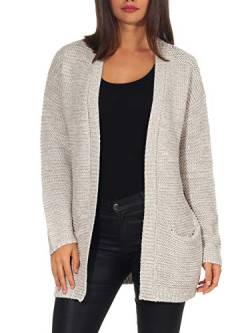 VERO MODA Damen VMNO Name LS Cardigan NOOS 10183605, Light Grey Melange, M von VERO MODA