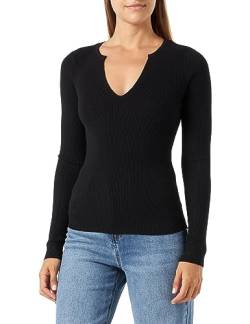 VERO MODA Damen VMPATSY LS V-Neck GA Boo Pullover, Black, M von VERO MODA