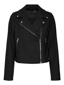 VERO MODA Damen VMPOP Short Biker Jacket BOOS Jacke, Black, M von VERO MODA