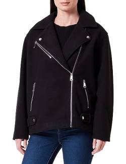 VERO MODA Damen VMPOPEMMY Biker Jacket BOOS CP Jacke, Black, S von VERO MODA