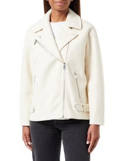 VERO MODA Damen VMPOPEMMY Biker Jacket BOOS CP Jacke, Oatmeal/Detail:SOLID, L von VERO MODA