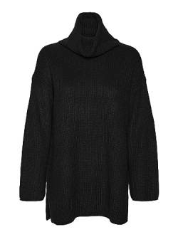 VERO MODA Damen VMSAYLA LS Oversize COWLNK Boo Pullover, Black, S von VERO MODA