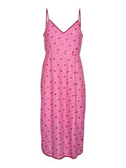 VERO MODA Damen VMSONEY LACE Singlet Calf Dress WVN Kleid, Bonbon/Detail:Pink Yarrow Lines, S von VERO MODA