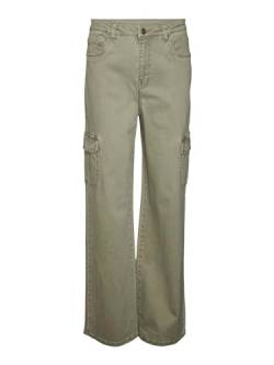 VERO MODA Damen VMTESSA HR Wide Pants Cargo-Jeans, Ivy Green, M / 32L von VERO MODA