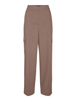 VERO MODA Damen VMZELDA HR Straight Cargo Pant NOOS Cargohose, Brown Lentil, 44/30 von VERO MODA