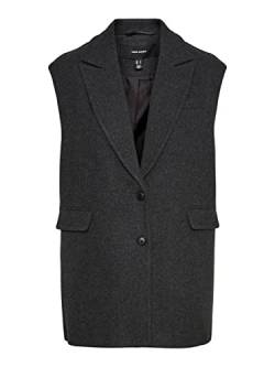 VERO MODA Damen Vmedna Waistcoat Boos Weste, Dark Grey Melange, XS EU von VERO MODA