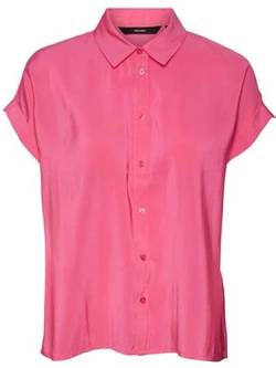 VERO MODA Damen Vmgrace Shirt WVN Ga Hemd, Pink Yarrow, L EU von VERO MODA