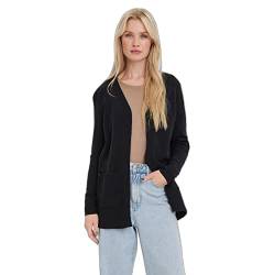 VERO MODA Damen Vmlillie Ls Pocket Cardigan Ga Noos Strickjacke, Schwarz, XS EU von VERO MODA