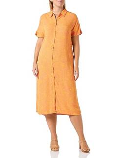 VERO MODA Damen Vmmenny Calf Shirt Dress WVN Ga Kleid, Georgia Peach/AOP:melin, S EU von VERO MODA