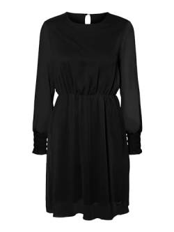 VERO MODA Damen Vmmilla Ls Abk Dress Wvn Ga Ptt Blusenkleid, Schwarz, M Petite von VERO MODA