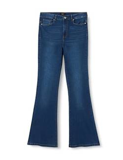 VERO MODA Damen Vmsiga Hr Flared Jeans Vi3267 Tll Hose, Dark Blue Denim, 25W / 34L EU von VERO MODA