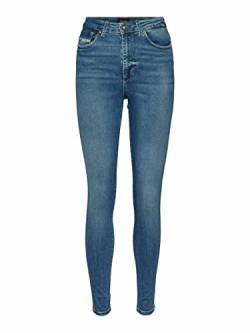 VERO MODA Damen Vmsophia Hr Skinny Ri372 Noos Jeans, Medium Blue Denim, S / 34L EU von VERO MODA