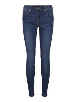 VERO MODA Damen Vmtanya Mr Piping Vi369 Ga Tll Noos Jeanshose, Dark Blue Denim, S / 36L EU von VERO MODA