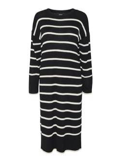 VERO MODA Female Strickkleid Locker geschnitten Rundhals Gerippte Ärmelbündchen Tief angesetzte Schulter Midikleid von VERO MODA