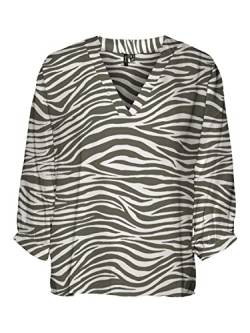 VERO MODA Women's VMSEBA 3/4 GA BTQ Top, Bungee Cord/AOP:SEBA, M von VERO MODA