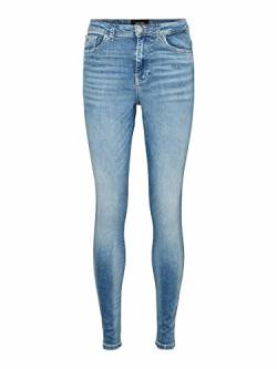 Vero Moda Damen VMSOPHIA HR Jeans RI351 NOOS Skinny Jeanshose, Light Blue Denim, MW / 34L von VERO MODA