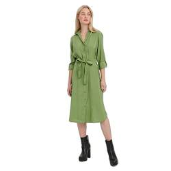 Vero Moda Women's VMBELL LS Calf Shirt Dress NOOS Hemdblusenkleid, Loden Frost, L von VERO MODA