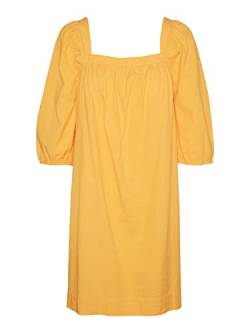 Vero Moda Women's VMMACIA 3/4 Short Dress WVN Kleid, Radiant Yellow, L von VERO MODA