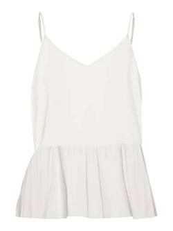 Vero Moda Women's VMMILAN SL WVN Top, Snow White, M von VERO MODA