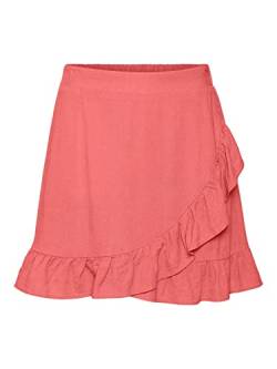 Vero Moda Women's VMMYMILO HW Mini Skirt WVN GA Rock, Georgia Peach, L von VERO MODA