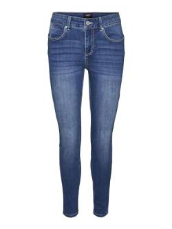 Vero Moda Women's VMSELA LR Slim Shape Jeans Hose, Medium Blue Denim/Detail:VI3316, XSW / 30L von VERO MODA