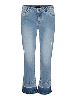 Vero Moda Women's VMSHEILA MR Kick Flare FD Jeans GU3173 Hose, Medium Blue Denim, MW / 30L von VERO MODA