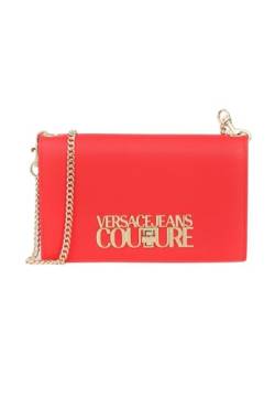 VERSACE JEANS COUTURE Korallenfarbenes Logo Geldbörse mit Schulterriemen für Damen, High Risk Red, Taglia Unica von VERSACE JEANS COUTURE