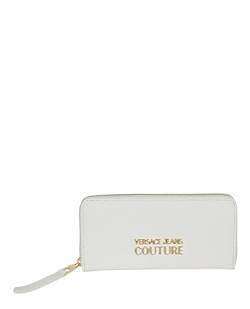 Versace Jeans Couture Geldbörse mit Reißverschluss für Damen Marke, Modell Thelma 74VA5PA1ZS467, aus Kunstleder., Weiß, Taglia Unica, Mit Reißverschluss von VERSACE JEANS COUTURE