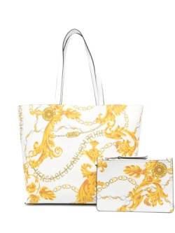 Versace Jeans Couture Range Z Reversible Shopper Sketch 01 Bag white gold von VERSACE JEANS COUTURE