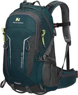 VERTAST Wanderrucksack 40L, Wasserdichter Rucksack mit Regenschutzhülle Leicht Trekkingrucksack Reiserucksack für Wandern Klettern Camping Outdoor Herren Damen, Türkis von VERTAST