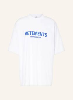 Vetements Oversized-Shirt weiss von VETEMENTS
